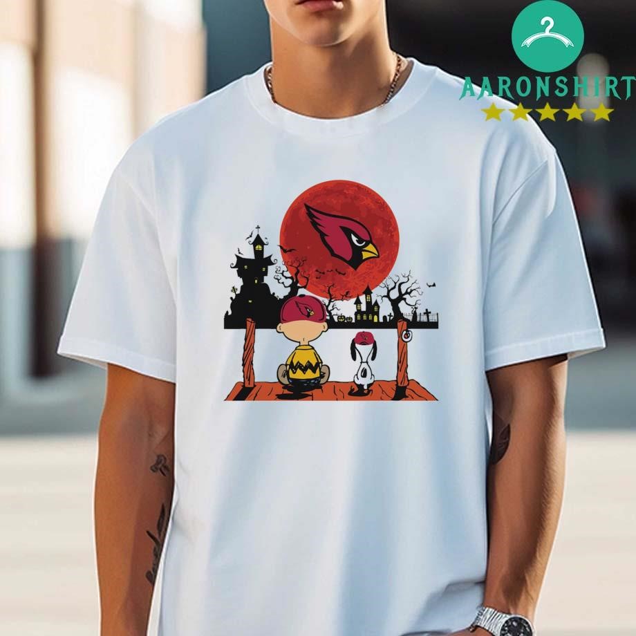 Charlie Brown And Snoopy Watching Arizona Cardinals Halloween 2024 Shirt