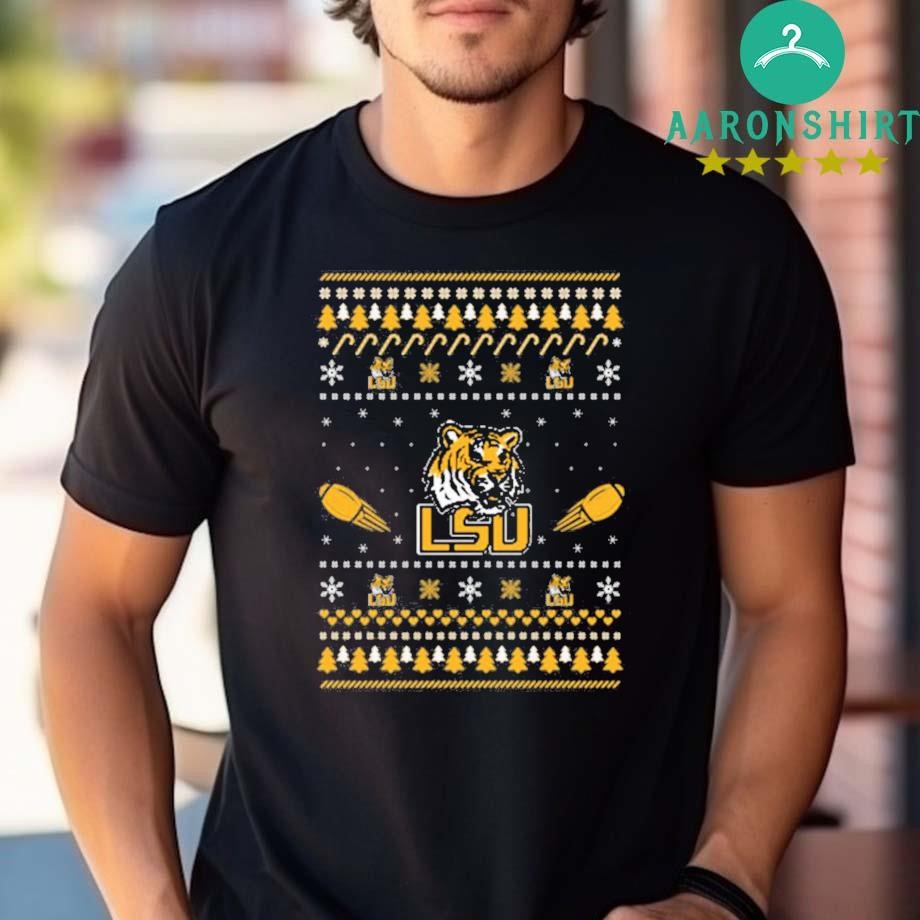 LSU Tigers Stitch Knitting Ugly Christmas Shirt