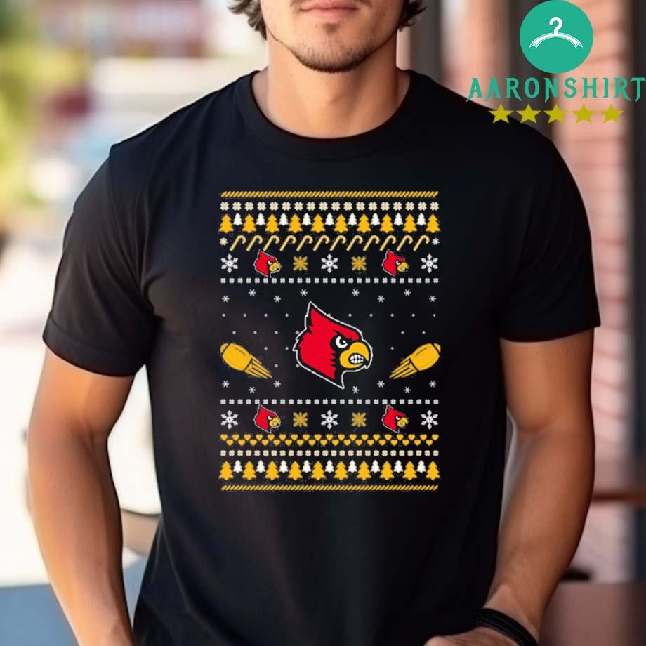 Louisville Cardinals Stitch Knitting Ugly Christmas Shirt