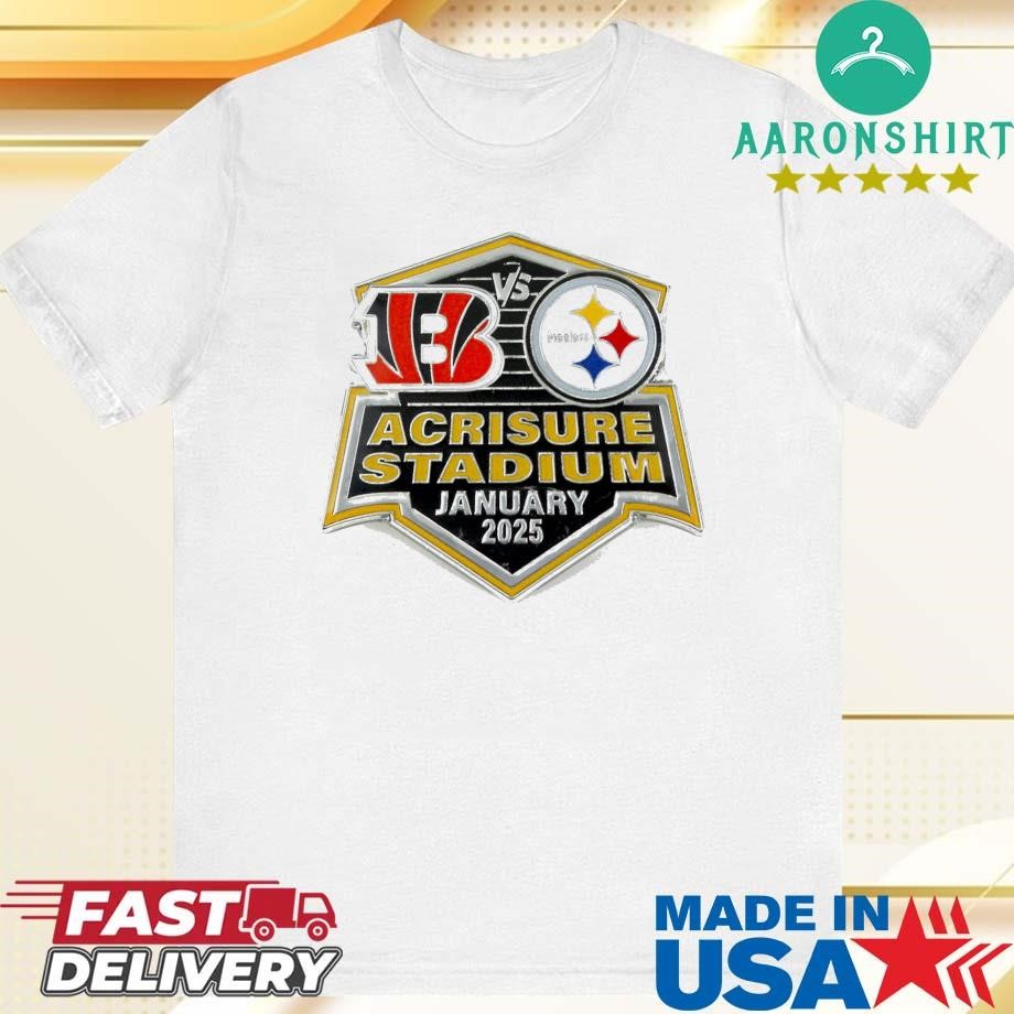 Official Cincinnati Bengals Vs Pittsburgh Steelers Acrisure Stadium January 2025 Shirt