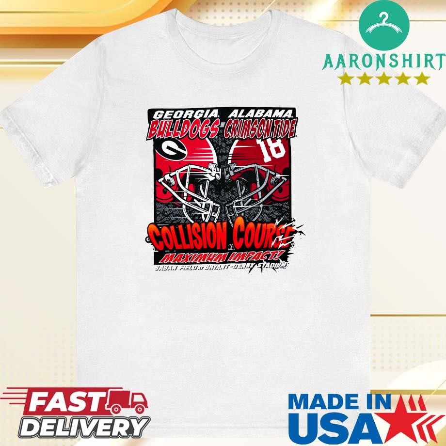 Official Georgia Bulldog vs Alabama Crimson Tide Collision Course Maximum Impact 2024 Game Day Shirt