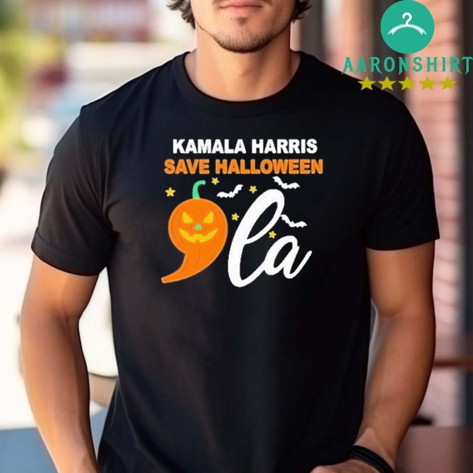 Official Kamala Harris Save Comma La Pumpkin Halloween Shirt