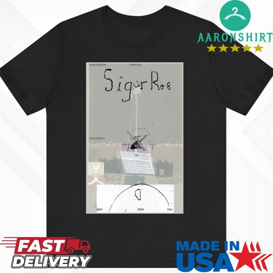 Official Sigur Rós Sept 21 2024 Auditorium Theatre Chicago in Chicago, IL Tour Shirt