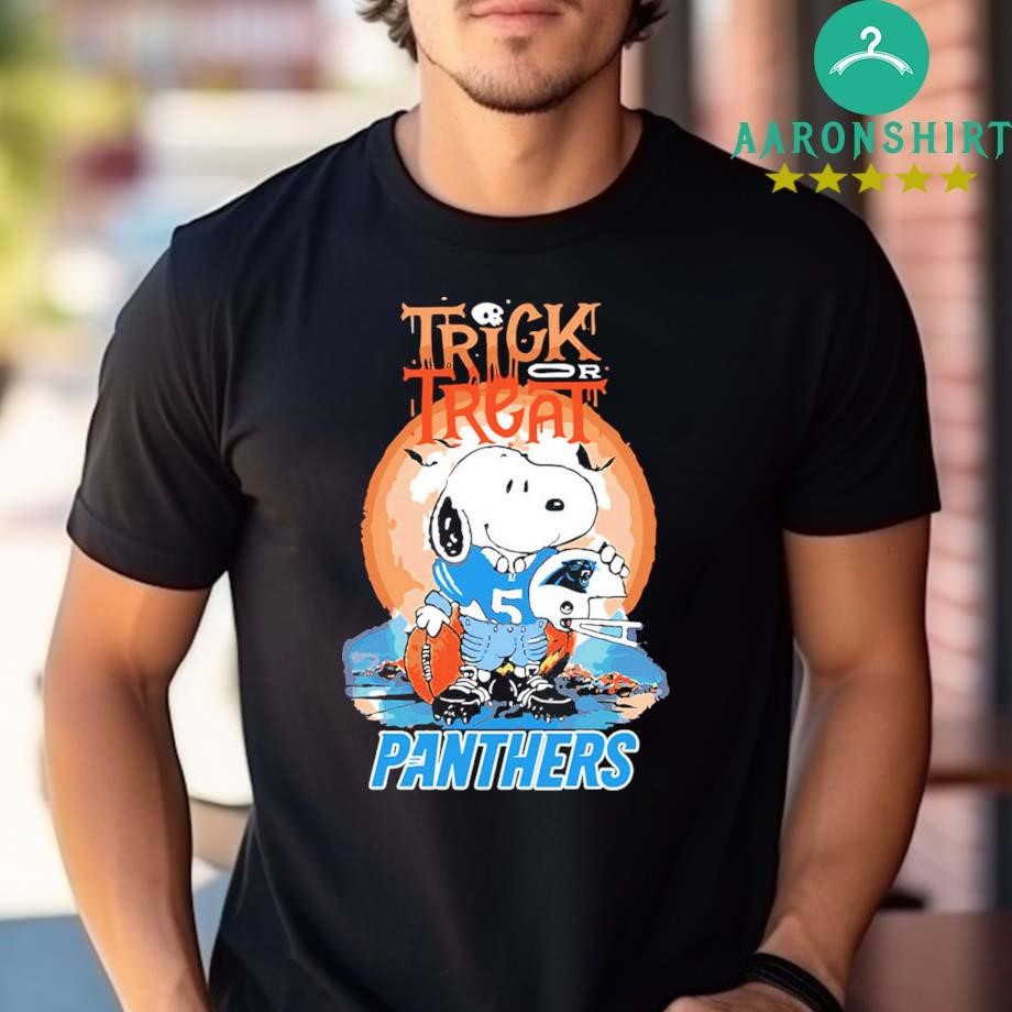 Trick Treat Snoopy Teams Carolina Panthers Nfl Shirt