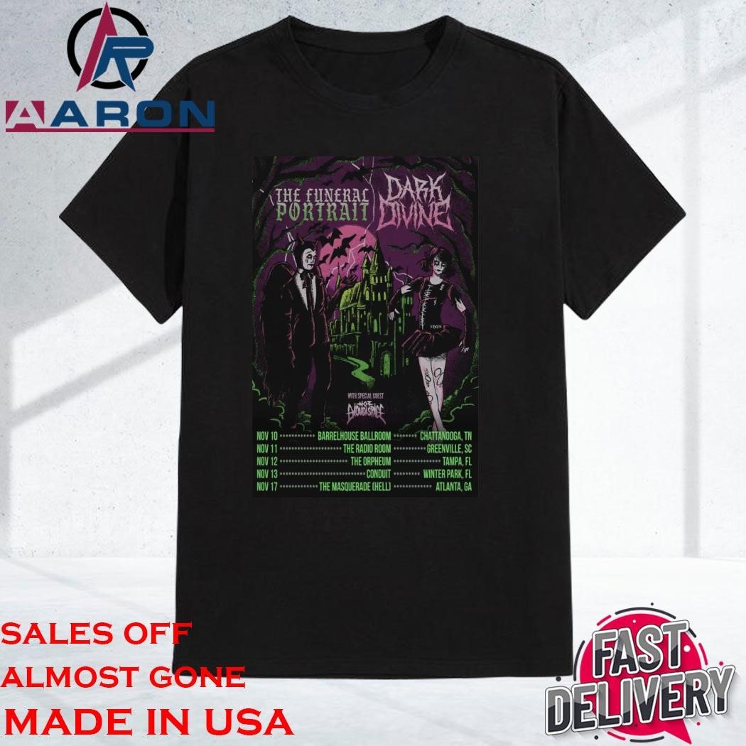 Dark Divine Co-Headlining November 2024 Tour Shirt