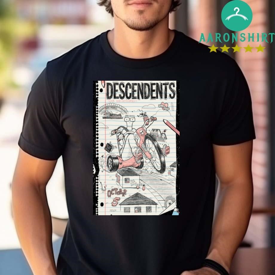 Design Descendents October 5 2024 Live At San Pedro, CA Band Tour T-shirt