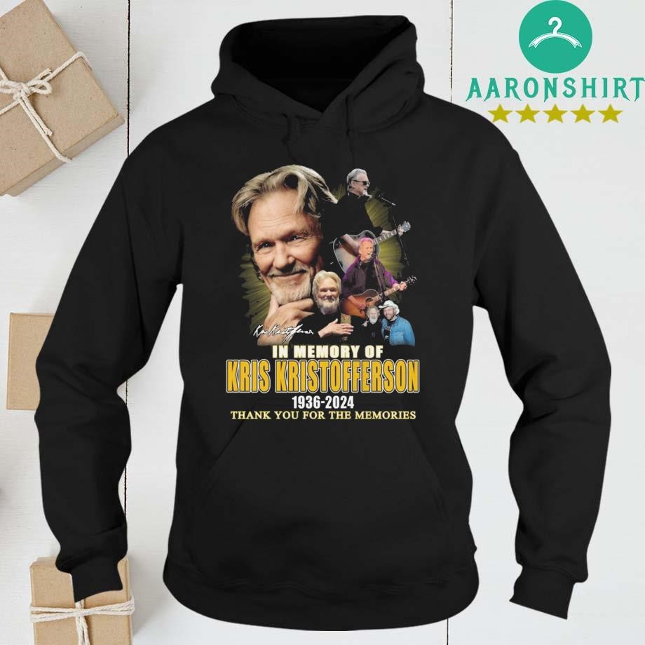 Design In Memory Of Kris Kristofferson 1936-2024 Thank You For The Memories Signature hoodie