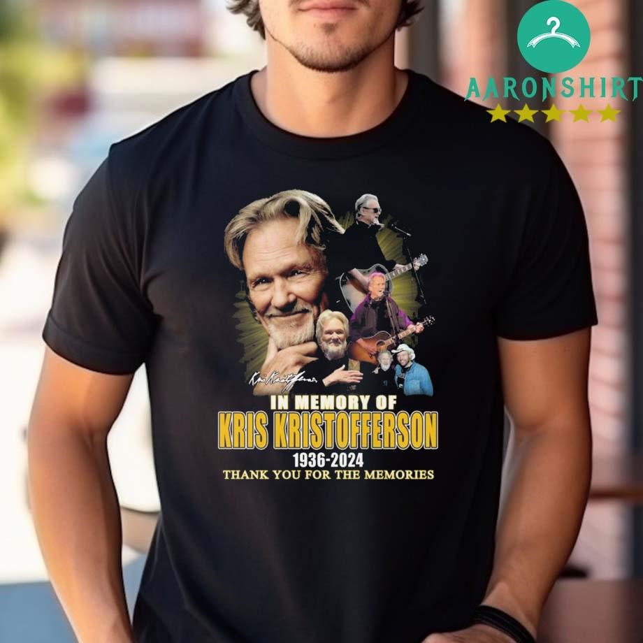 Design In Memory Of Kris Kristofferson 1936-2024 Thank You For The Memories Signature T-shirt