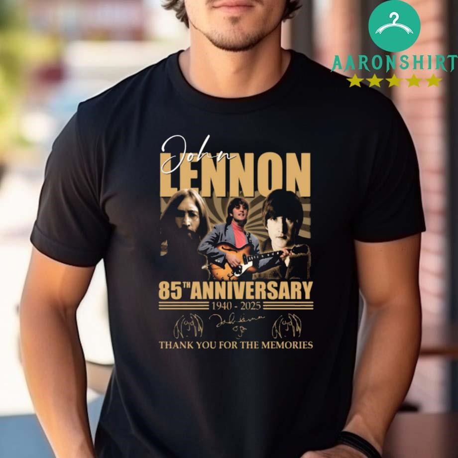 Design John Lennon 85th Anniversary 1940-2025 Thank You For The Memories Signature T-shirt