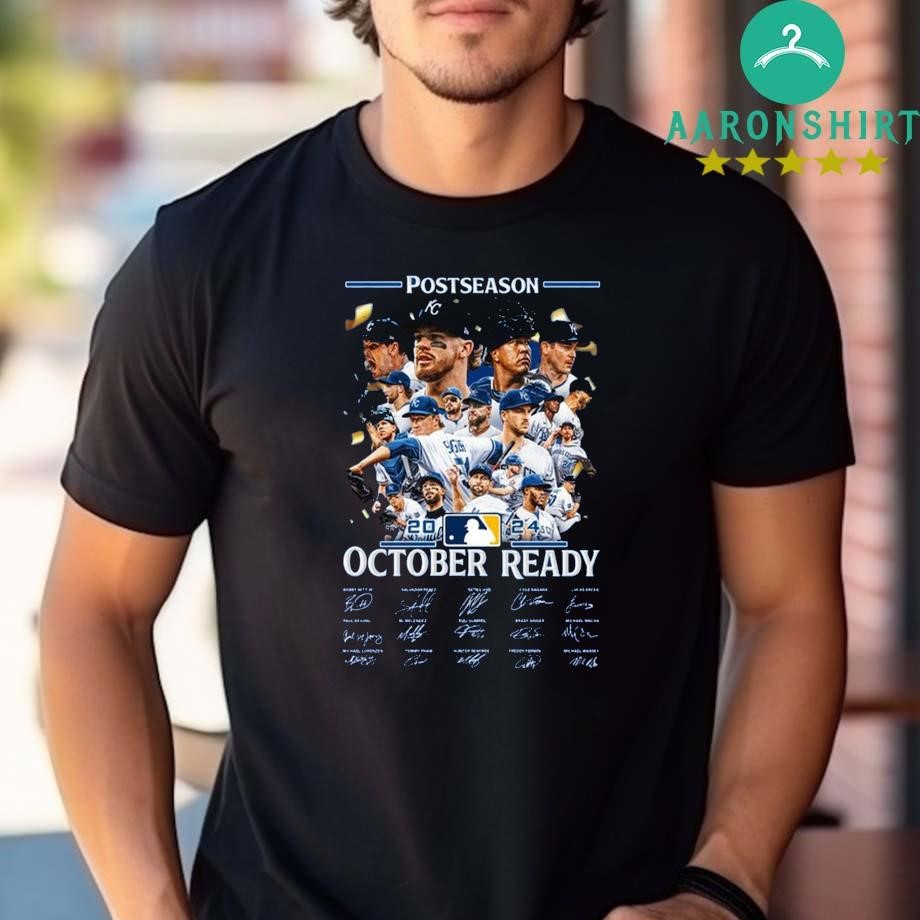 Design Kansas City Royals Postseason October Ready 2024 Signatures T-shirt