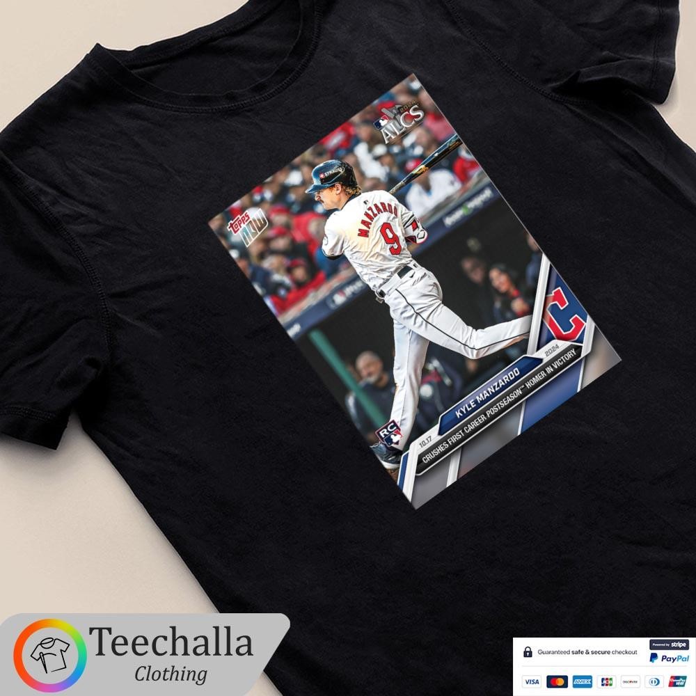 Design Kyle Manzardo Cleveland Guardians 2024 MLB Topps Now Card T-Shirt