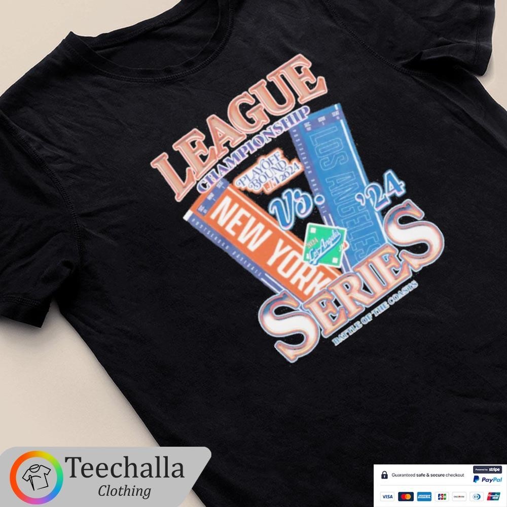 Design Los Angeles Dodgers vs New York Mets 2024 Nlcs Matchup Battle Of The Coasts Unisex T-Shirt