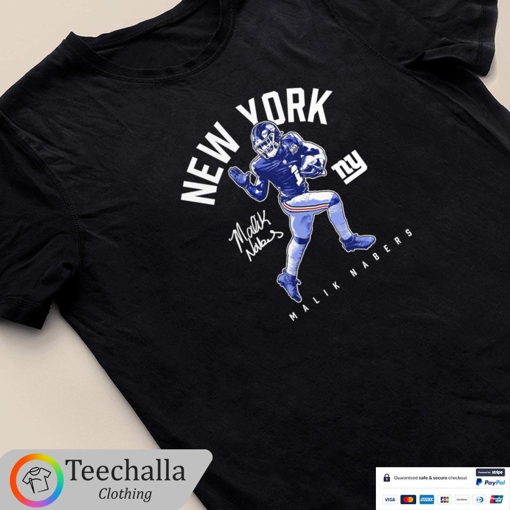 Design Malik Nabers New York Giants Stiff Arm Unisex T-Shirt