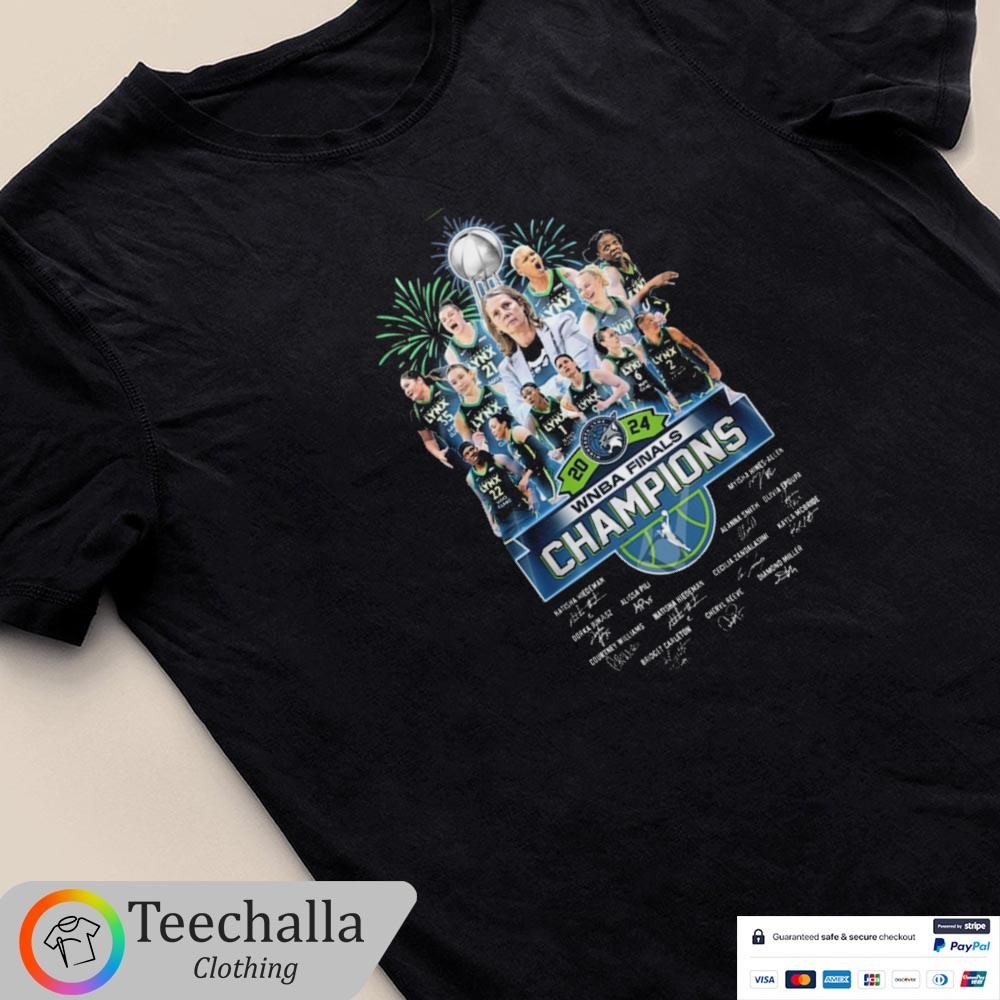 Design Minnesota Lynx 2024 WNBA Finals Champions Signatures Shirt