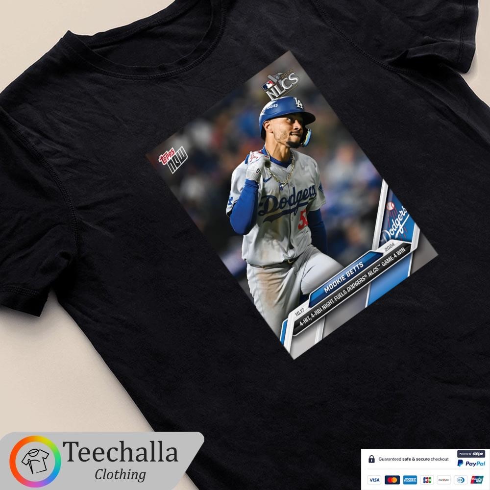 Design Mookie Betts Los Angeles Dodgers 2024 MLB Topps Now Card T-Shirt