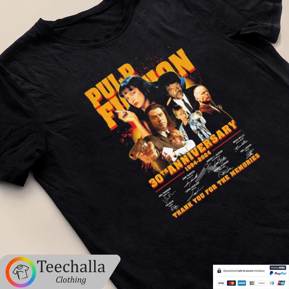 Design Pulp Fiction 30th Anniversary 1994-2024 Thank You For The Memories Signatures Shirt