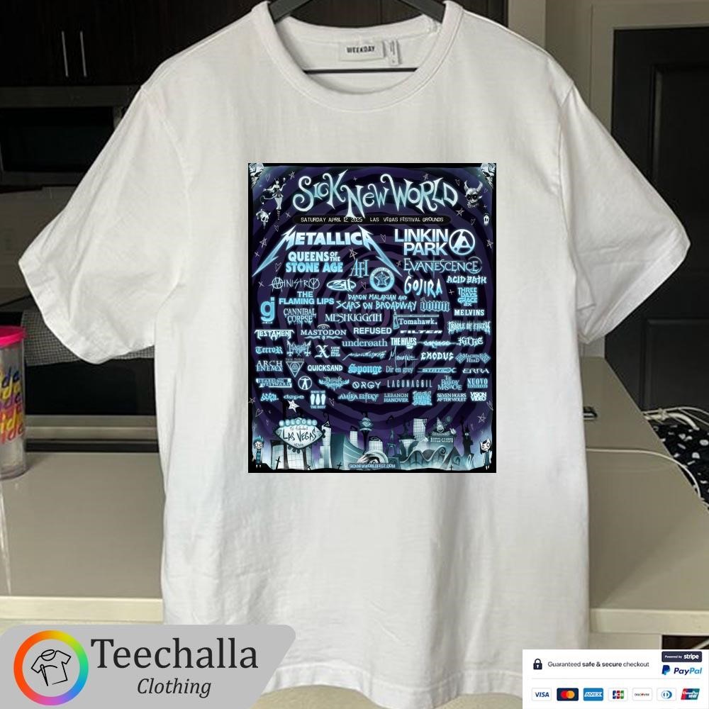 Design Sick New World 2025 On April 12 2025 In Las Vegas Festival Grounds Shirt