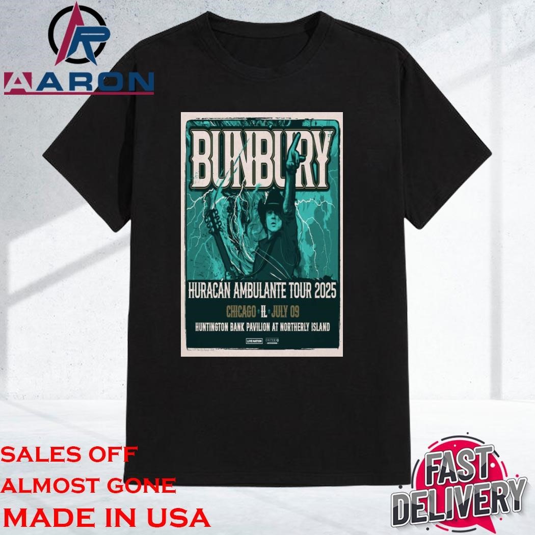 Enrique Bunbury Chicago IL July 9th 2025 Shirt