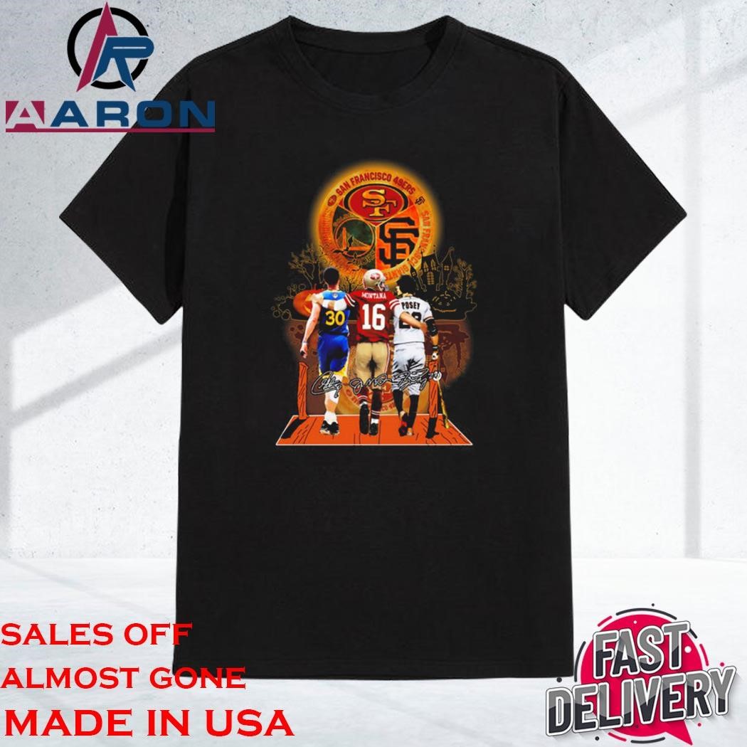 Halloween San Francisco 49ers Giants And Golden State Warriors 2024 Signatures shirt