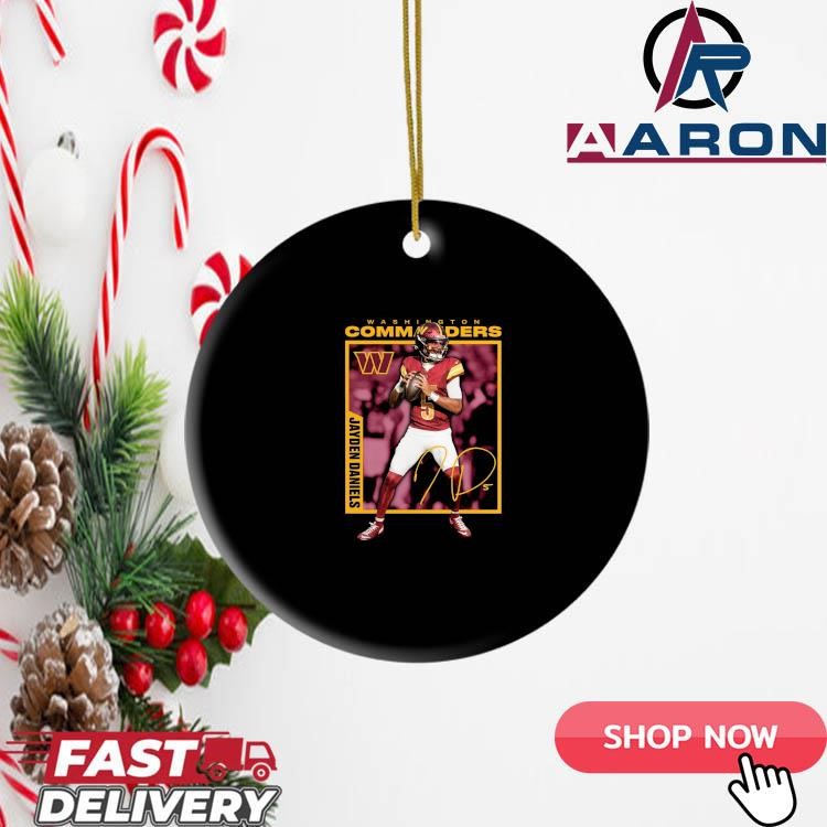 Jayden Daniels Washington Commanders Player Frame Ornament