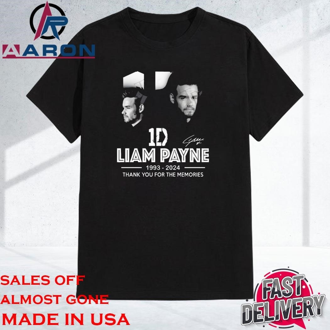 Official 1D Liam Payne 1993-2024 Thank You For The Memories Signature Shirt