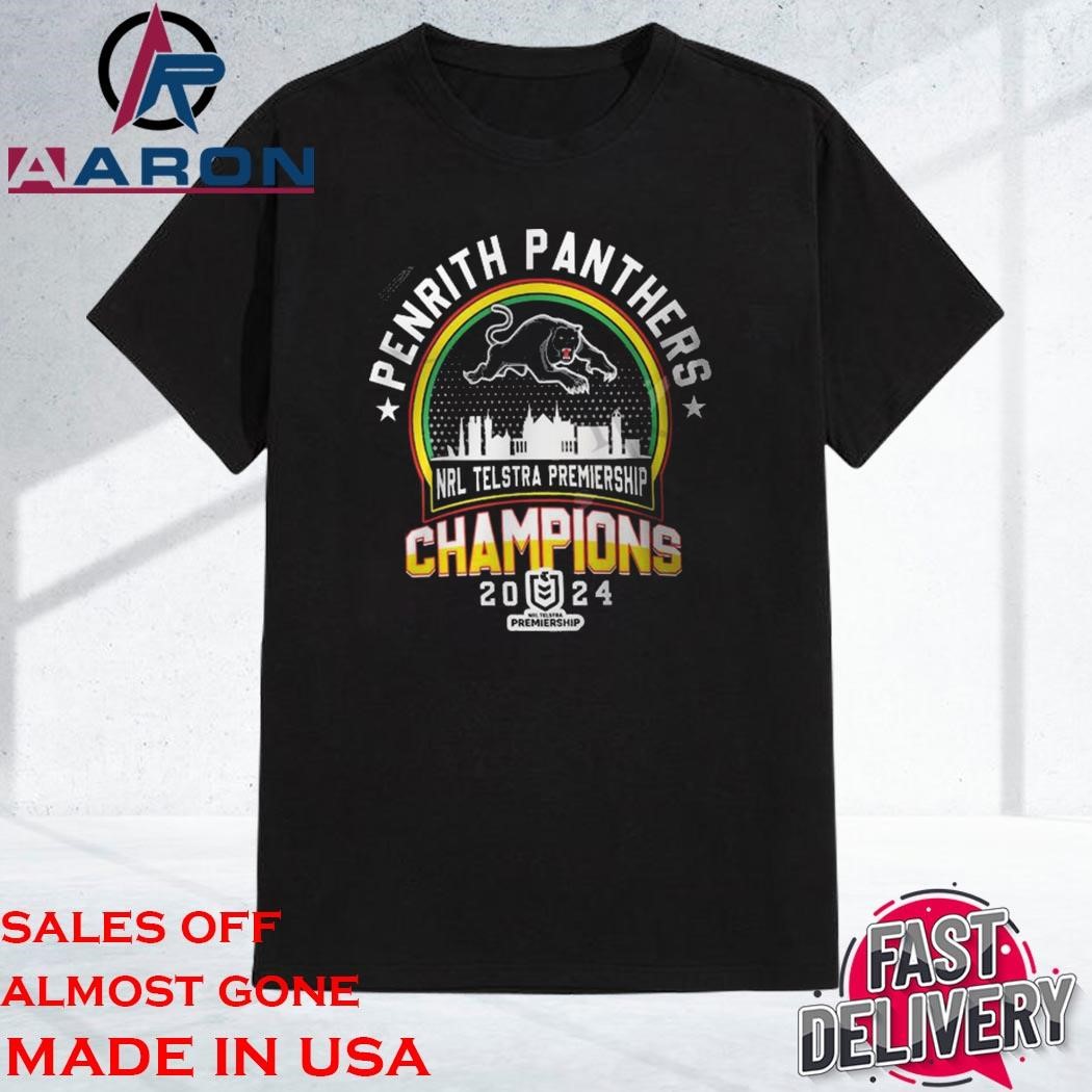 Official 2024 NRL Telstra Premiership Champions Penrith Panthers T-Shirt