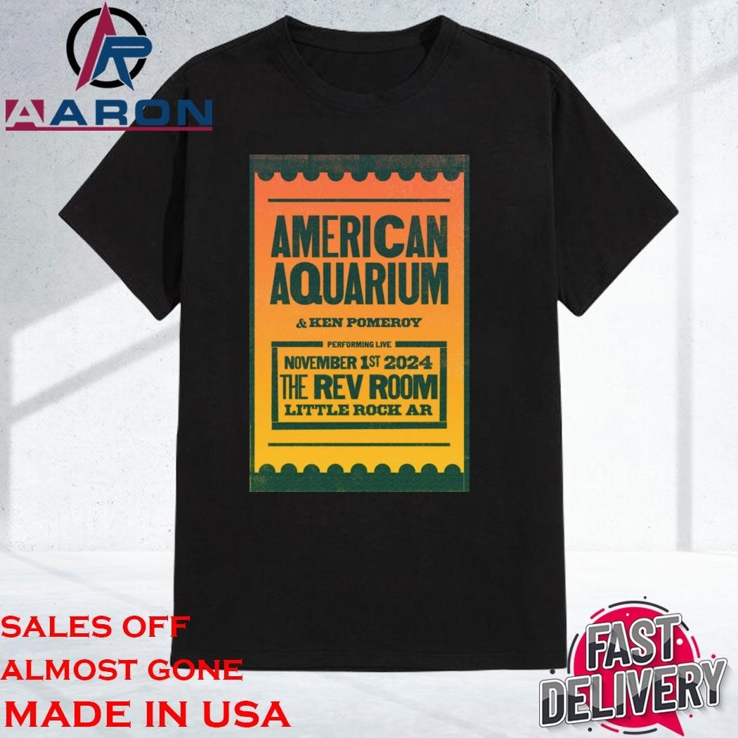 Official American Aquarium Revolution Music Room in Little Rock AR Nov 1 2024 Shirt