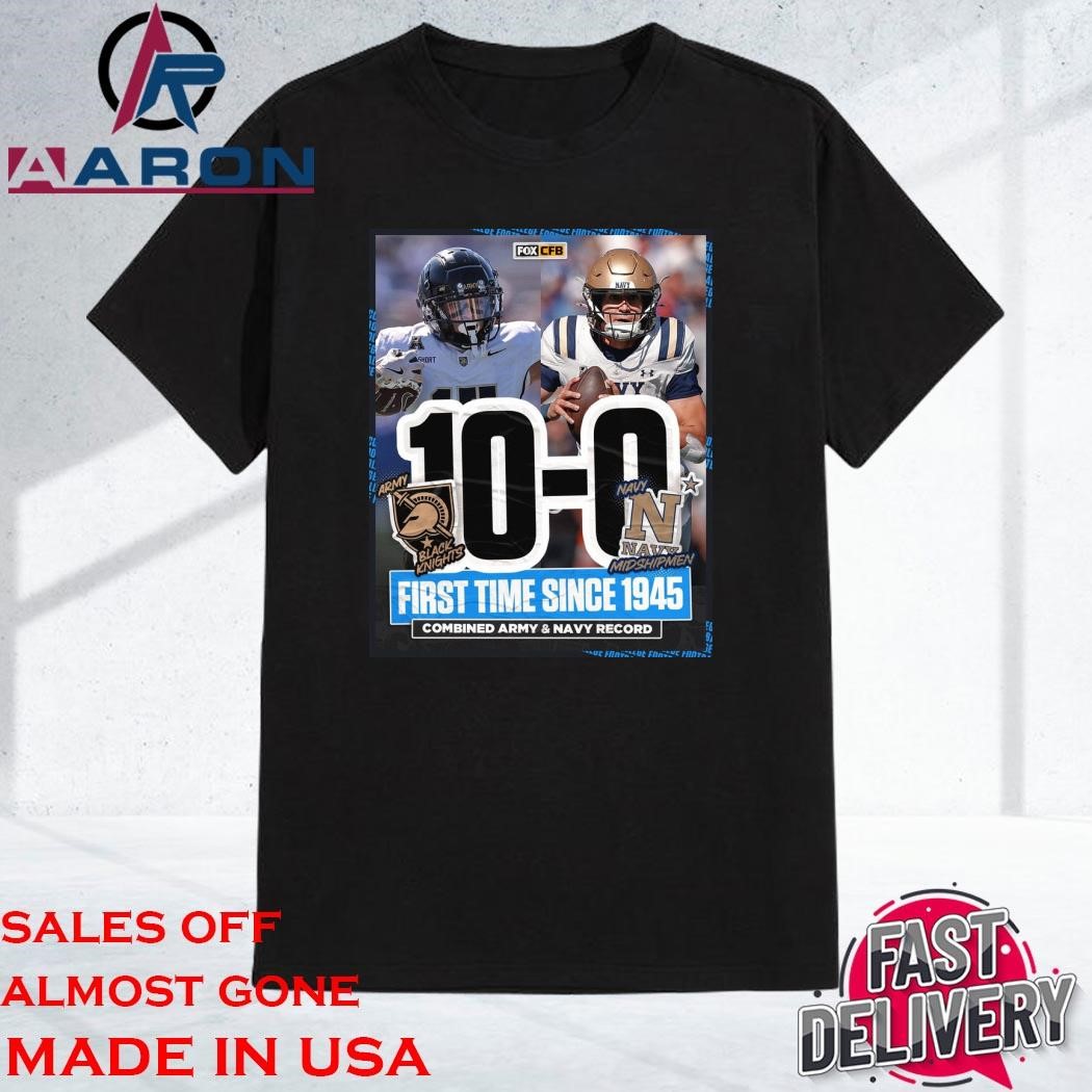 Official Army Black Knights Wins 10 0 Navy Midshipmen Football 2024 Game Final Score T-Shirt