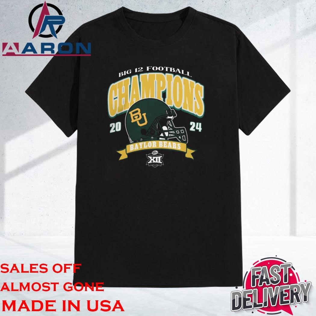 Official Big 12 Football Conference Champions Baylor Bears 2024 Helmet T-Shirt