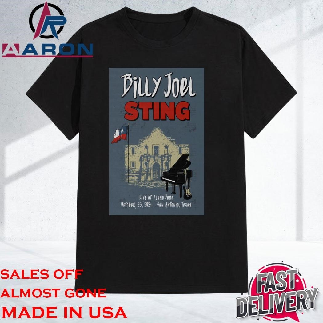 Official Billy Joel & Sting Oct 25, 2024 The Alamodome, San Antonio, TX Shirt