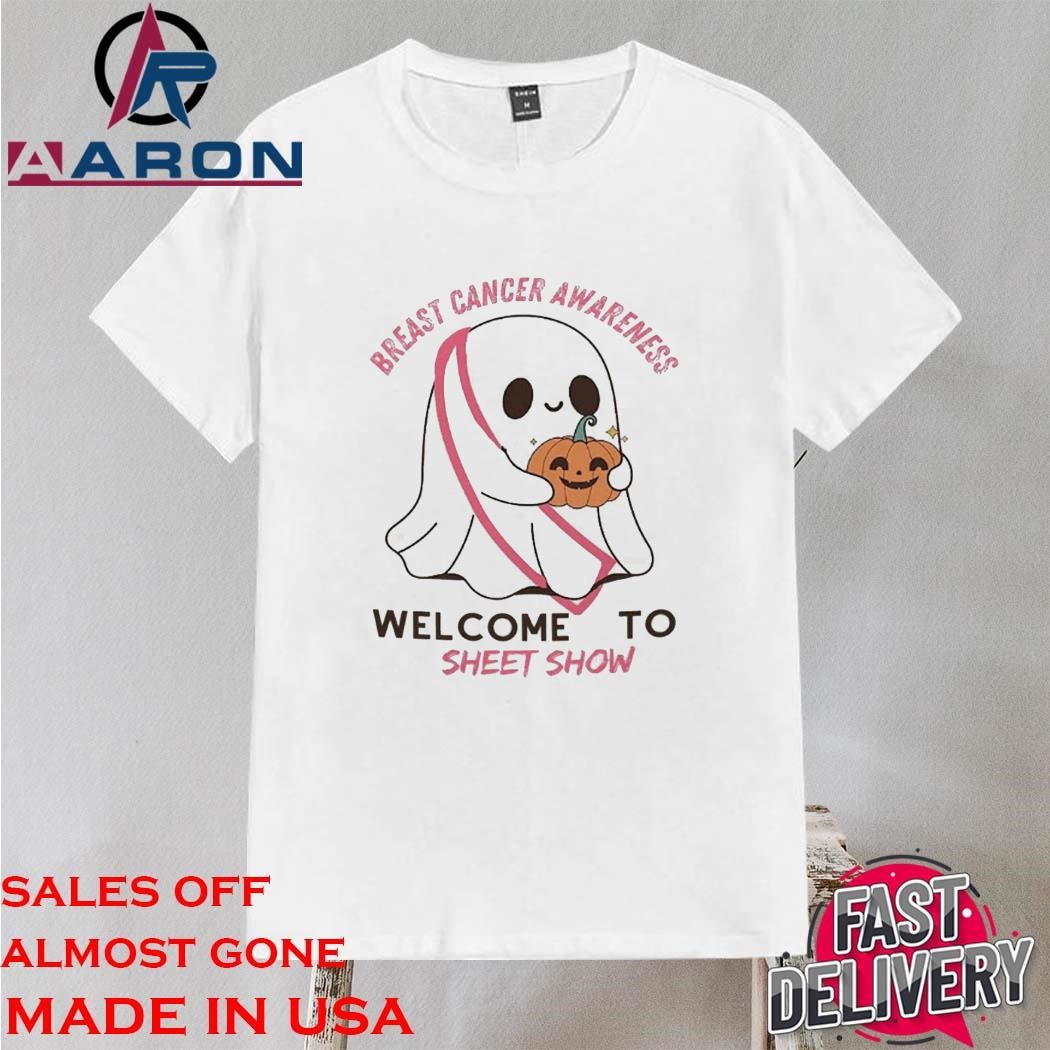 Official Breast Cancer Awareness Boo Welcome To Sheet Show T-Shirt