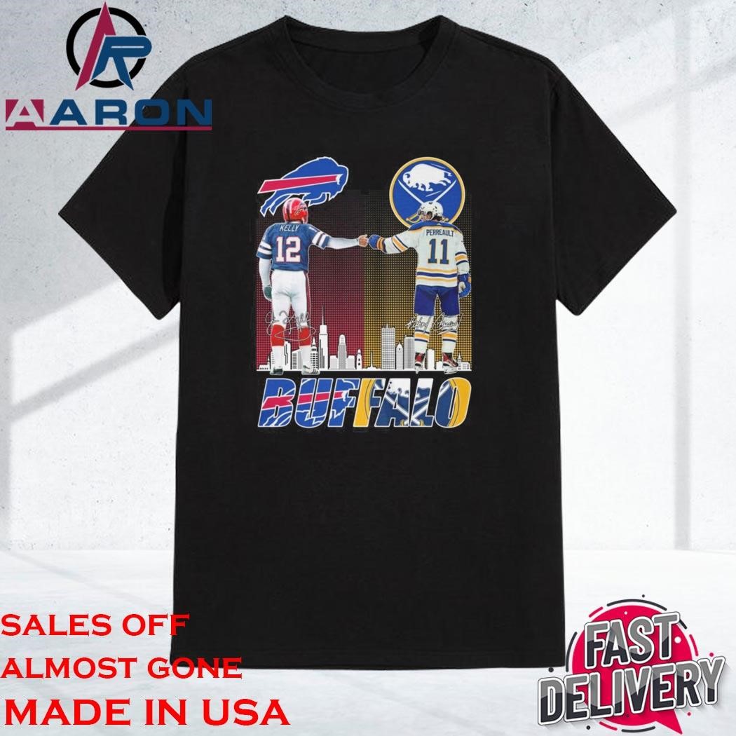 Official Buffalo Bills x Buffalo Sabres Sports Kelly x Perreault Signatures 2024 T-Shirt