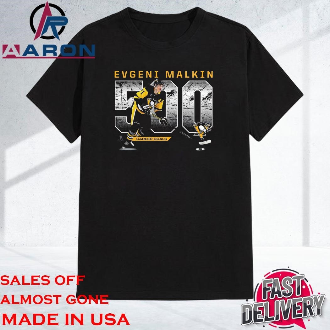 Official Evgeni Malkin Pittsburgh Penguins 500 Goals Shirt