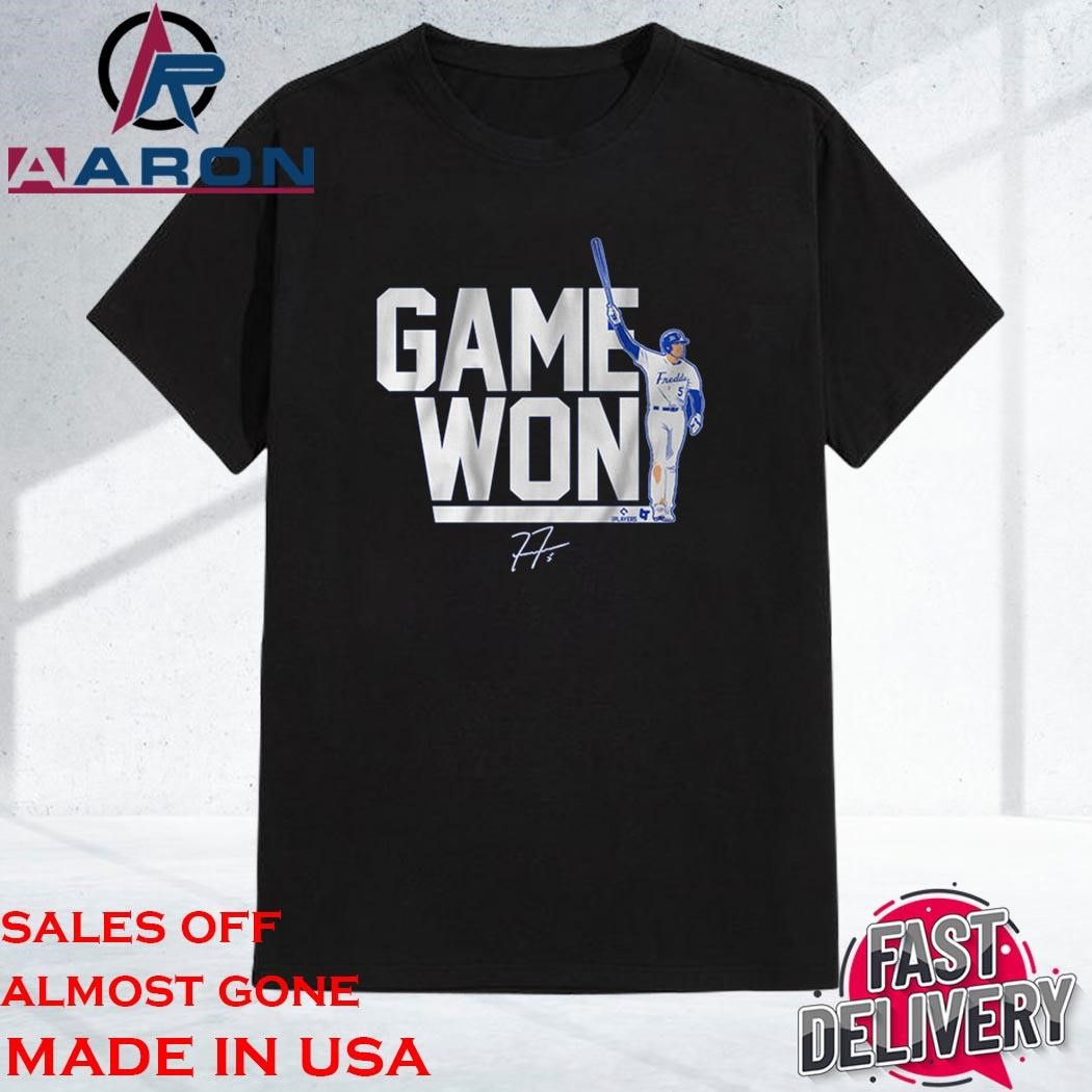 Official Freddie Freeman Game Won Walk-Off Shirt