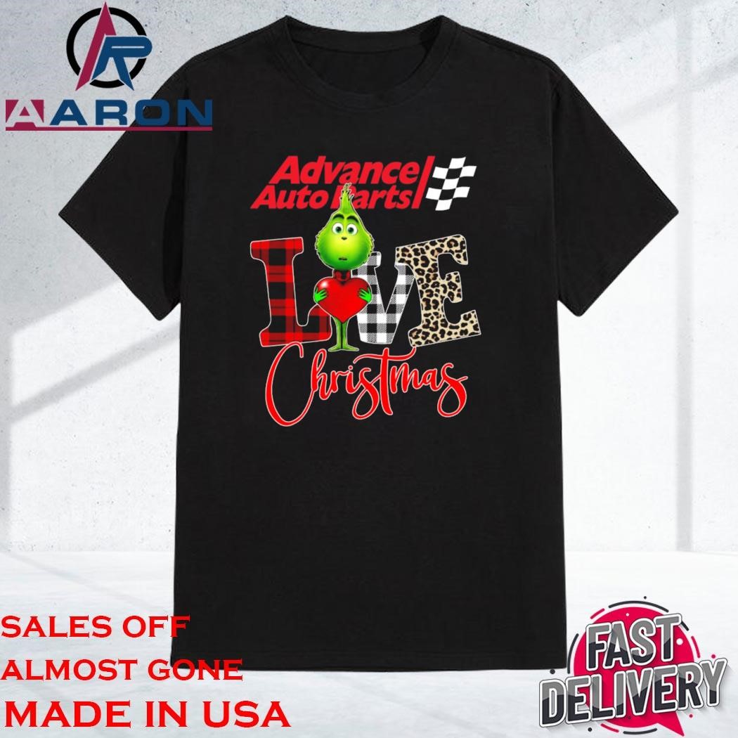 Official Grinch Hug Heart Advance Auto Parts Love Christmas Shirt