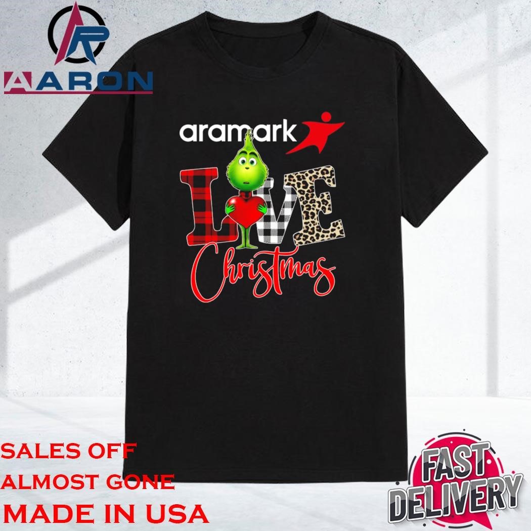 Official Grinch Hug Heart Aramark Love Christmas Shirt