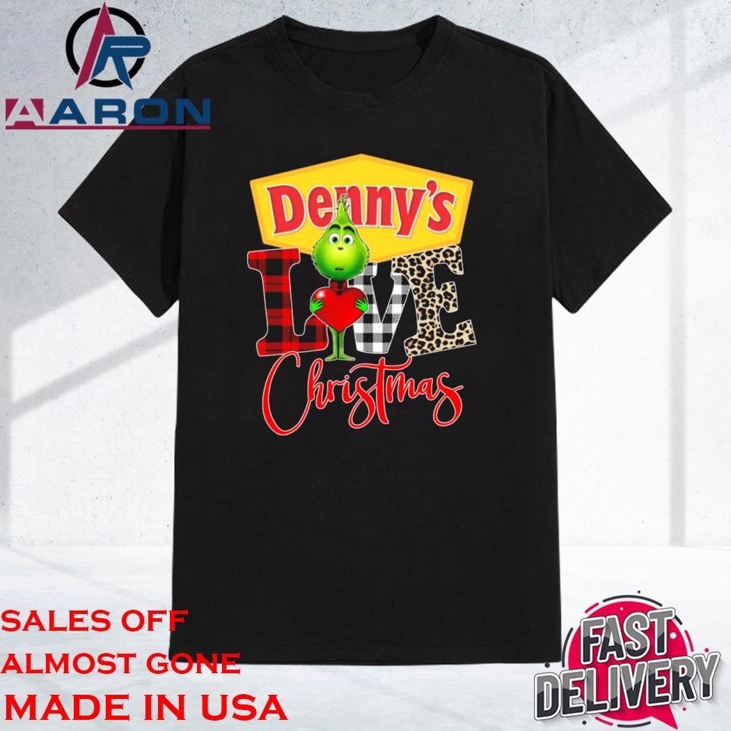 Official Grinch Hug Heart Denny's Love Christmas Shirt