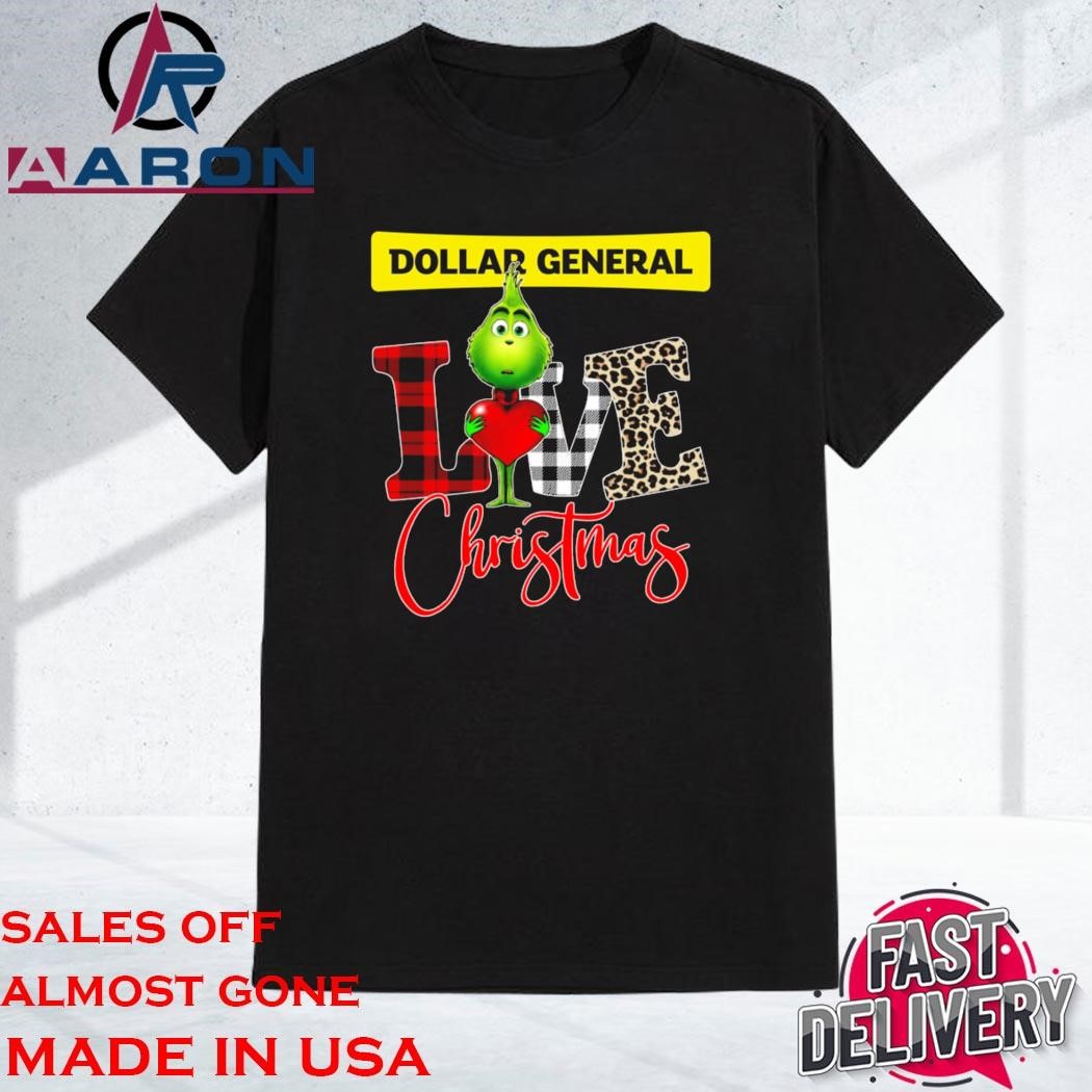 Official Grinch Hug Heart Dollar General Love Christmas Shirt