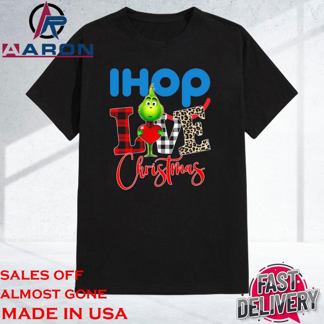 Official Grinch Hug Heart Ihop Love Christmas Shirt