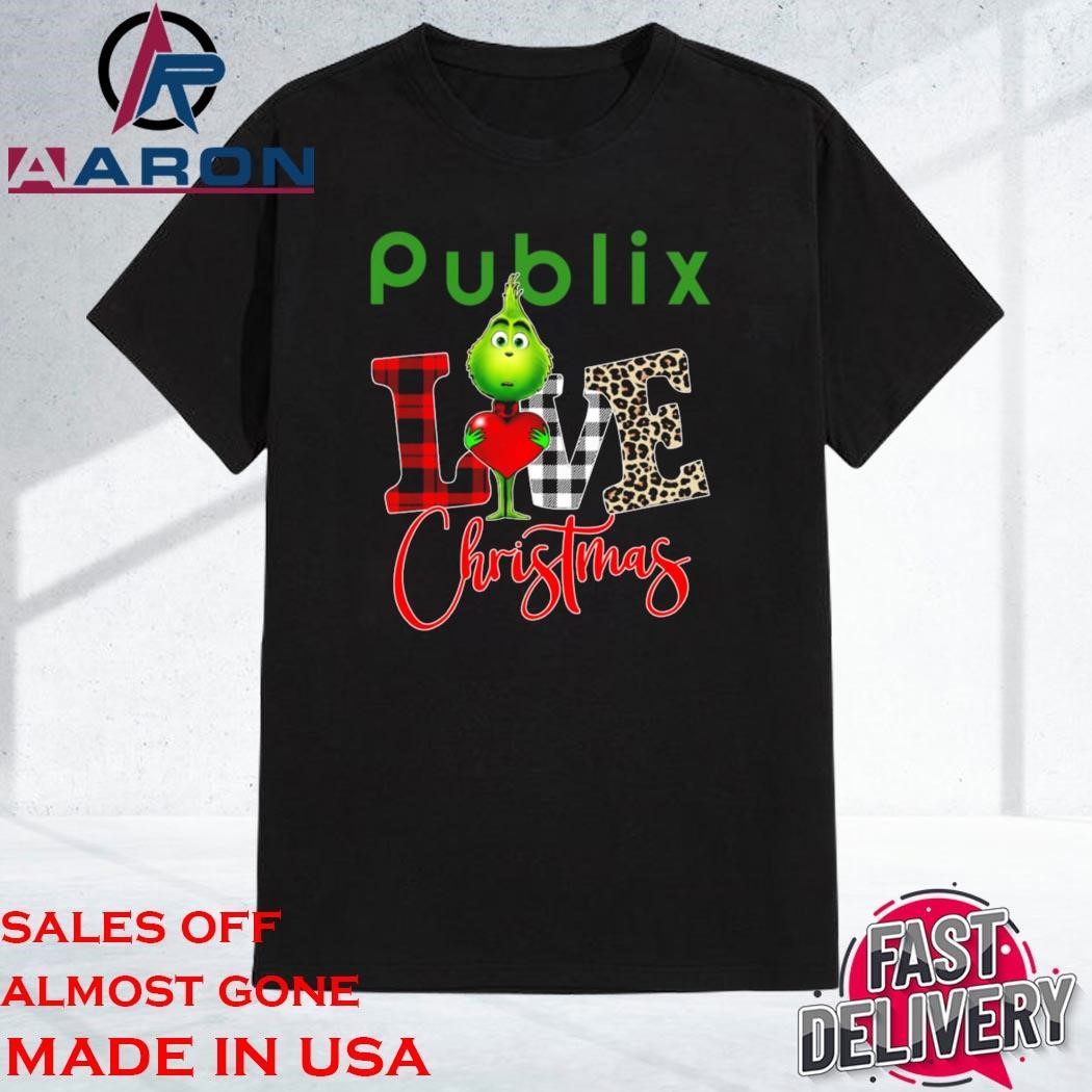 Official Grinch Hug Heart Publix Love Christmas Shirt