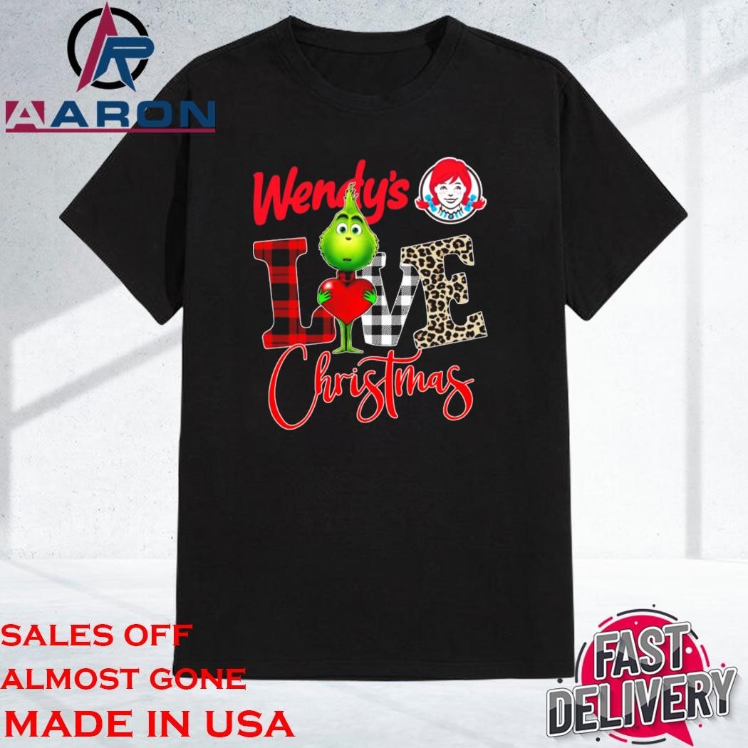 Official Grinch Hug Heart Wendy's Love Christmas Shirt