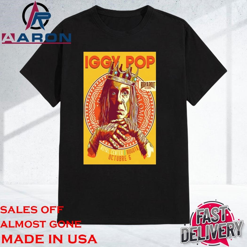 Official Iggy Pop Oct 6 2024 Royal Center, Bogota T-Shirt