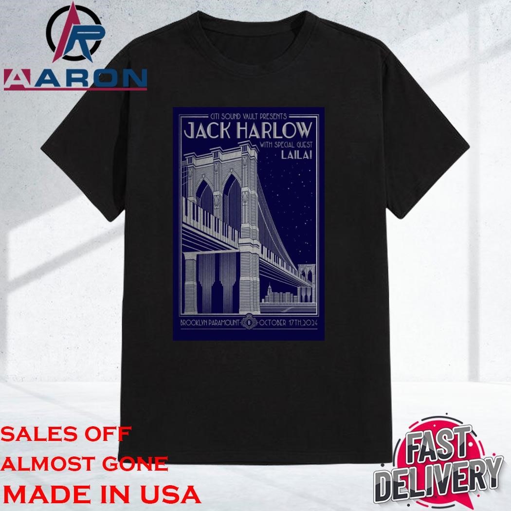 Official Jack Harlow Brooklyn Paramount Brooklyn NY Oct 17 2024 Shirt