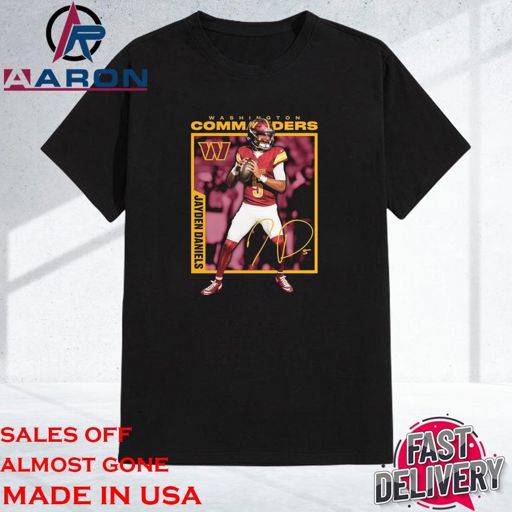 Official Jayden Daniels Washington Commanders Player Frame Shirt