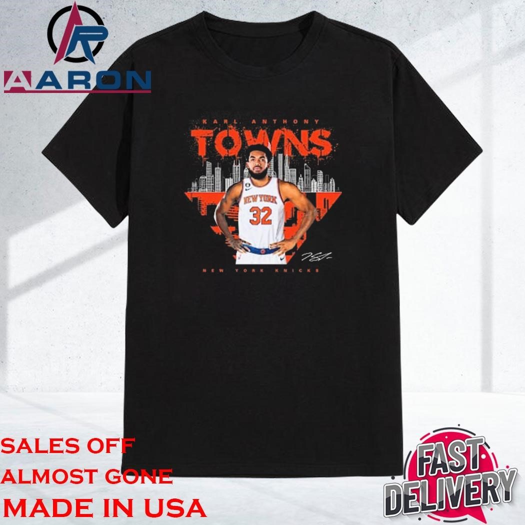 Official Karl Anthony Towns New York Knicks Signature T-Shirt