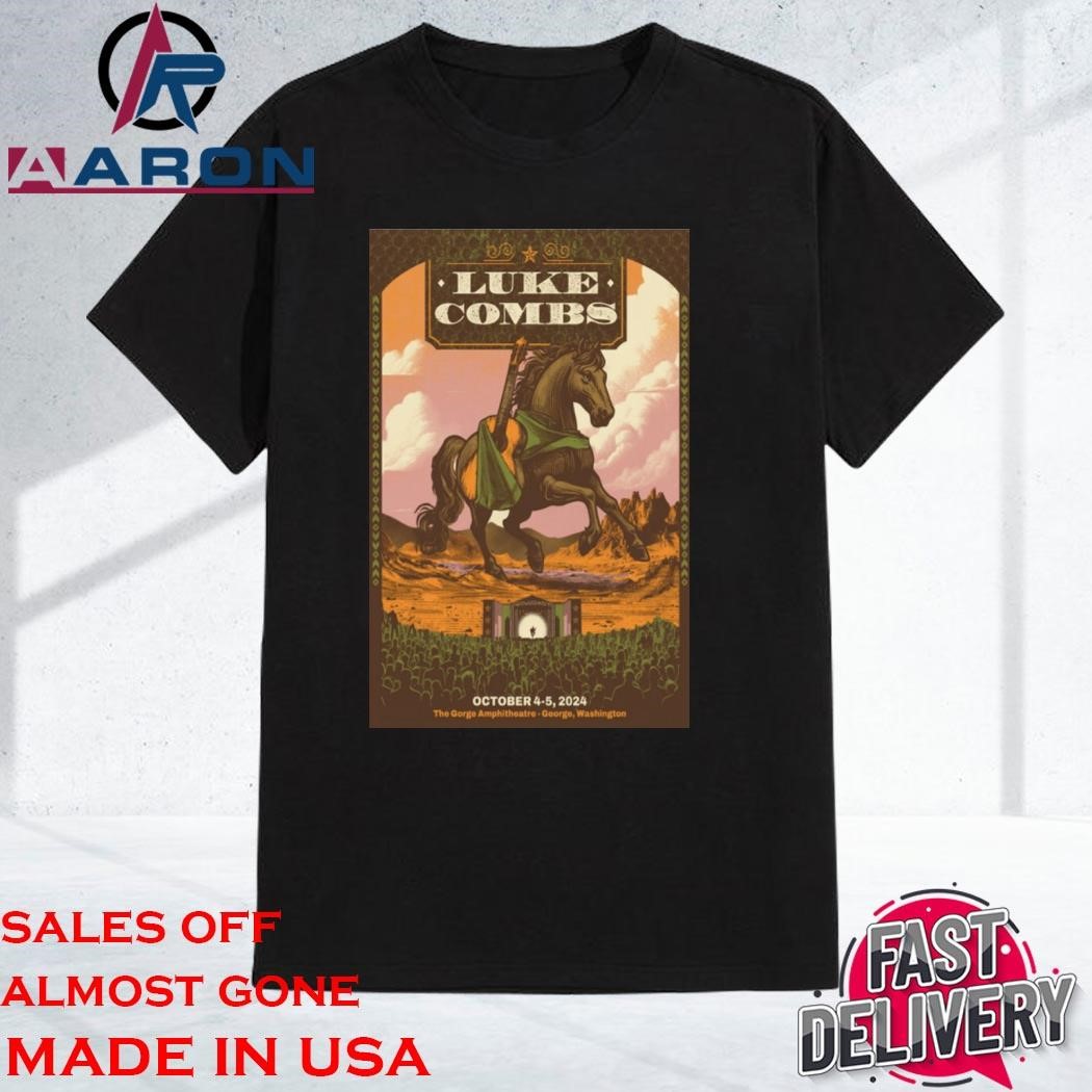 Official Luke Combs Oct 4-5 2024 Gorge Amphitheatre, George, WA Concert T-Shirt