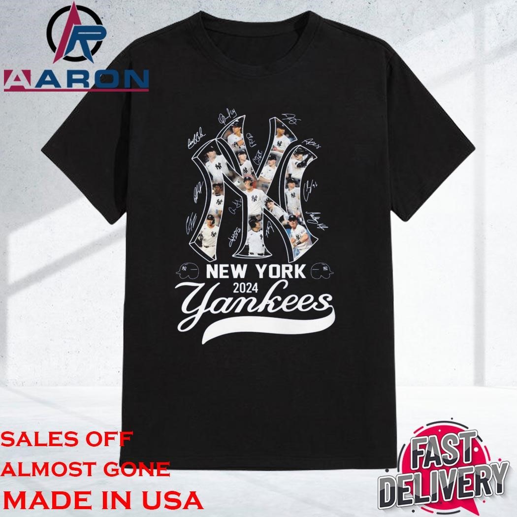 Official MLB New York Yankees 2024 Signatures T-Shirt