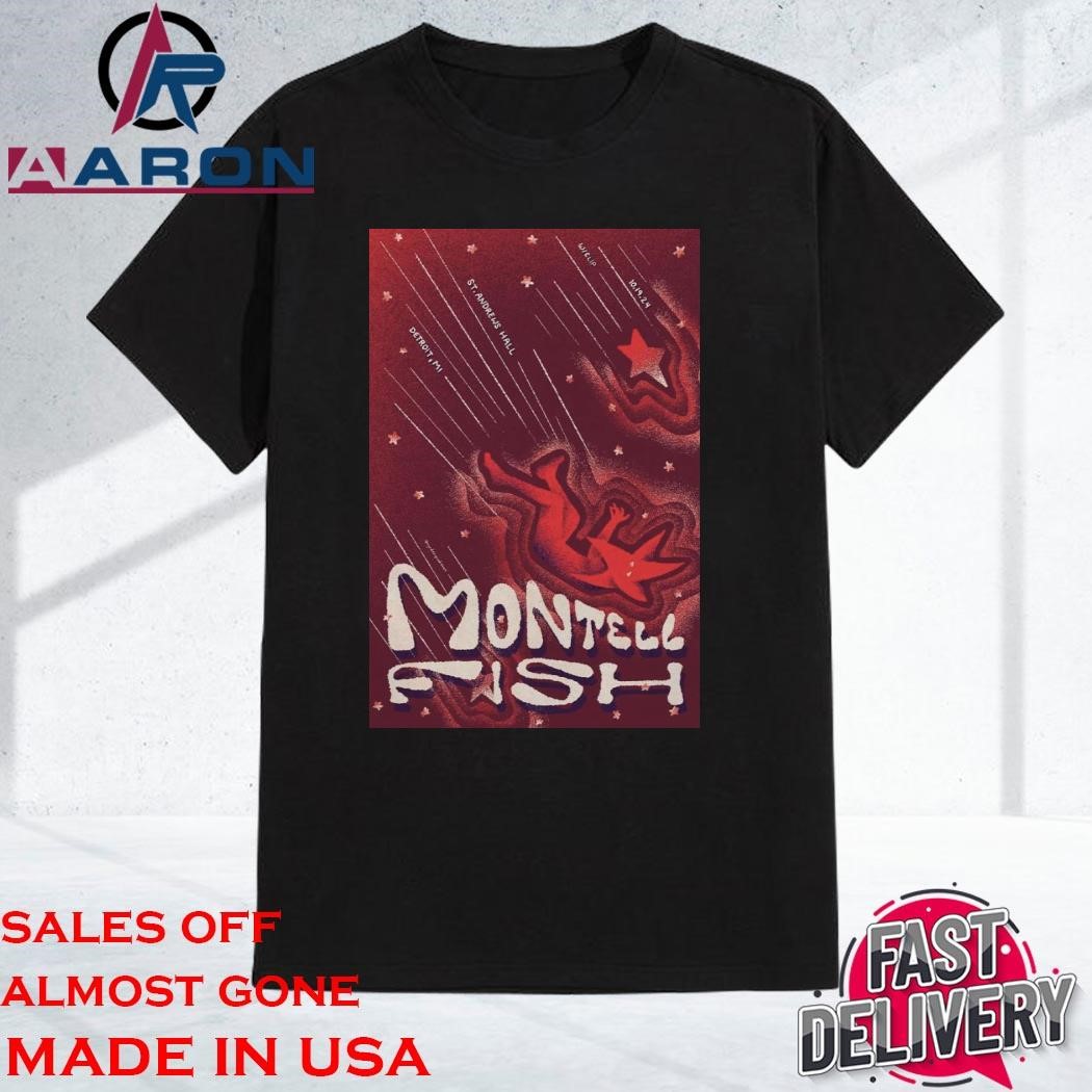 Official Montell Fish October 19 2024 Detroit MI T-Shirt