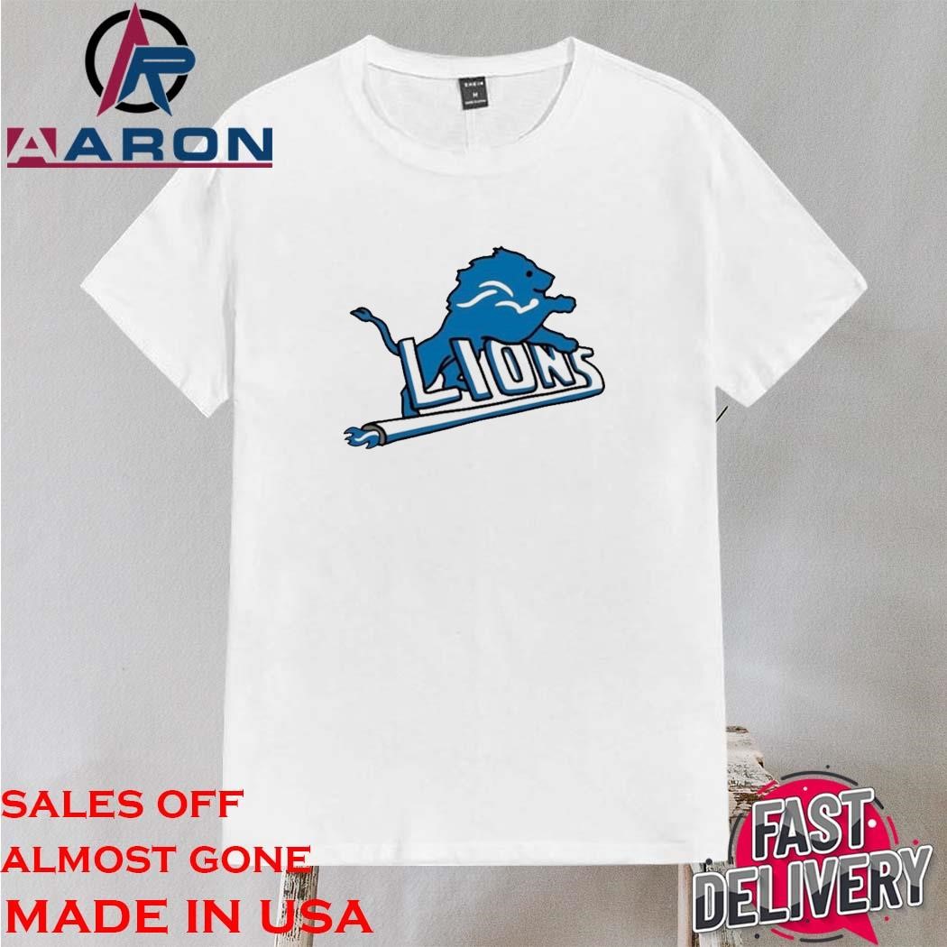 Official NFL x NBA Lions X Pistons Logo Mash Combine Shirt