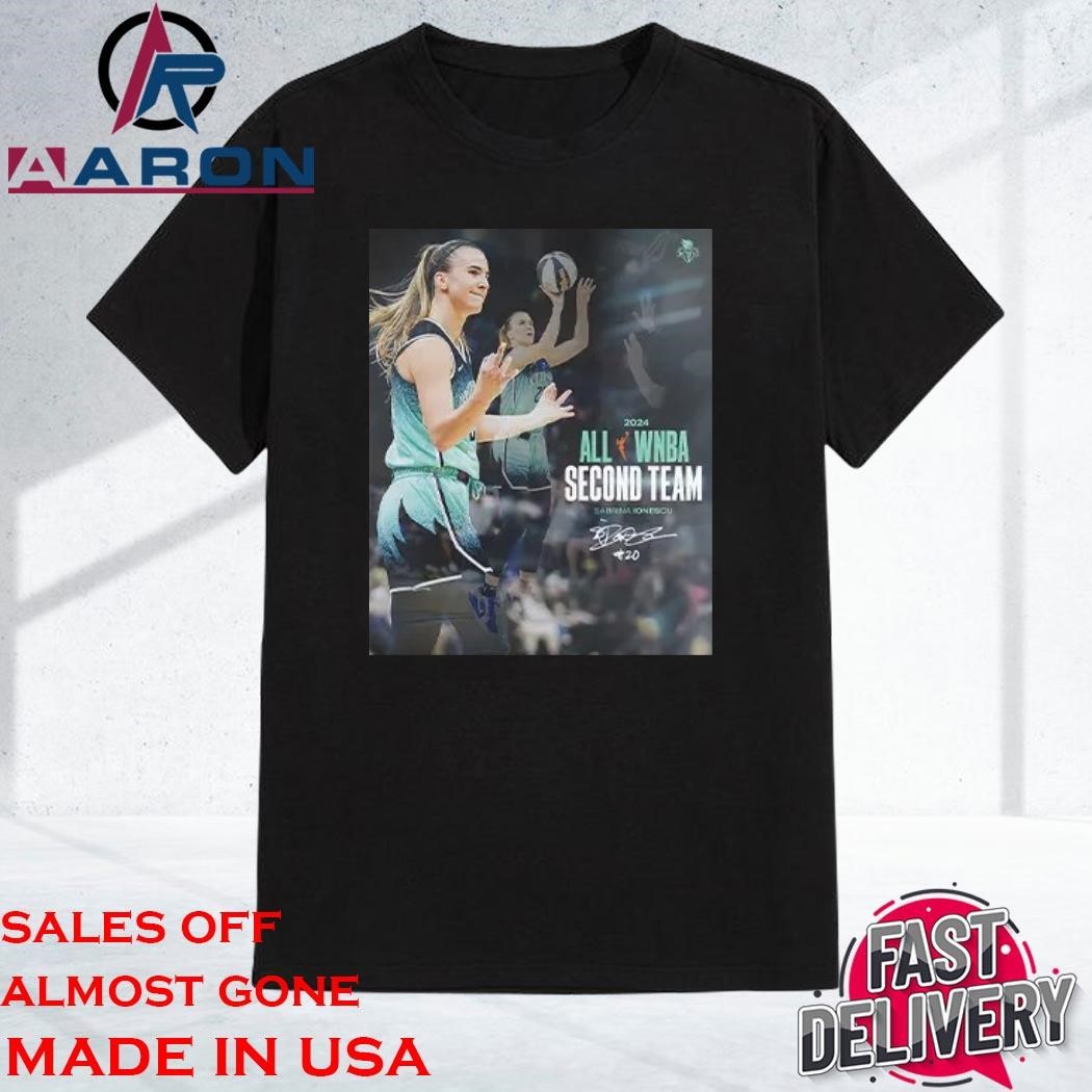 Official New York Liberty 2024 All WNBA Second Team Sabrina Ionescu Signature Shirt